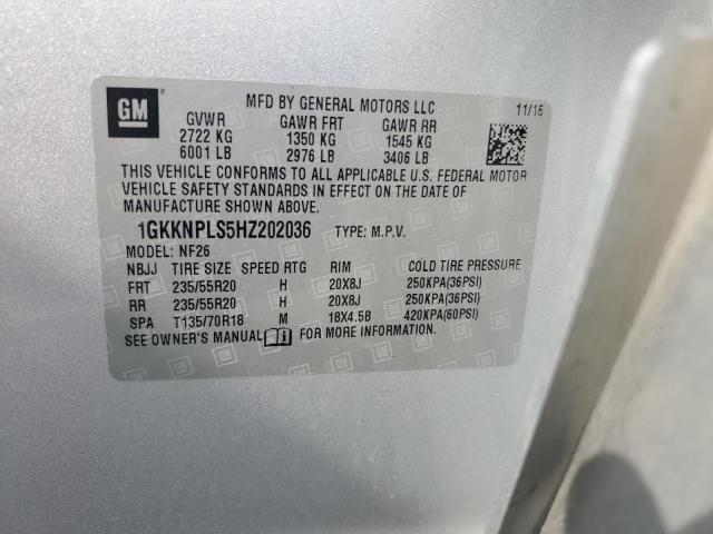 1GKKNPLS5HZ202036 GMC Acadia Denali
