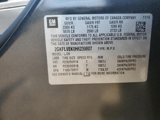 2GKFLVEK0H6239807 GMC Terrain Denali