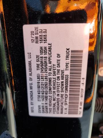 5FPYK3F15MB000833 Honda Ridgeline Sport