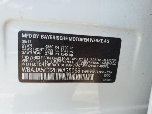 WBAJA5C32HWA35068 BMW 530 I