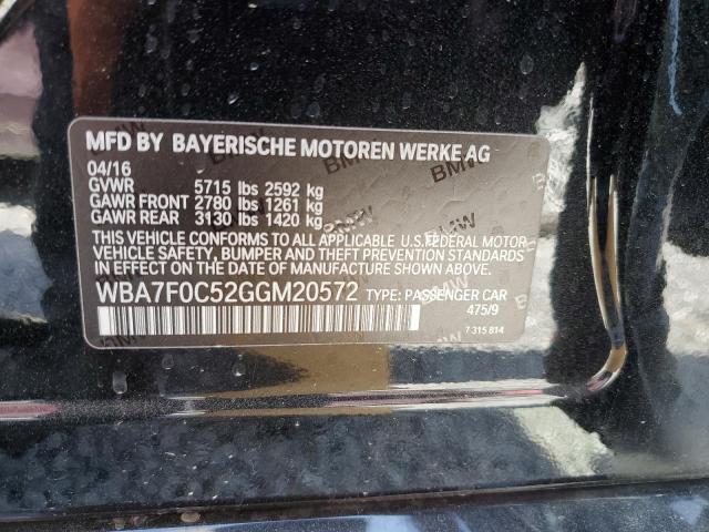 WBA7F0C52GGM20572 BMW 750 I