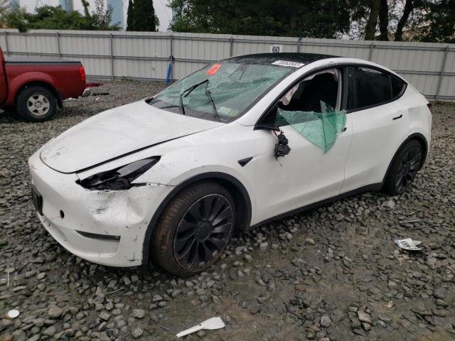 Auction sale of the 2022 Tesla Model Y, vin: 7SAYGDEF3NF312585, lot number: 70063583