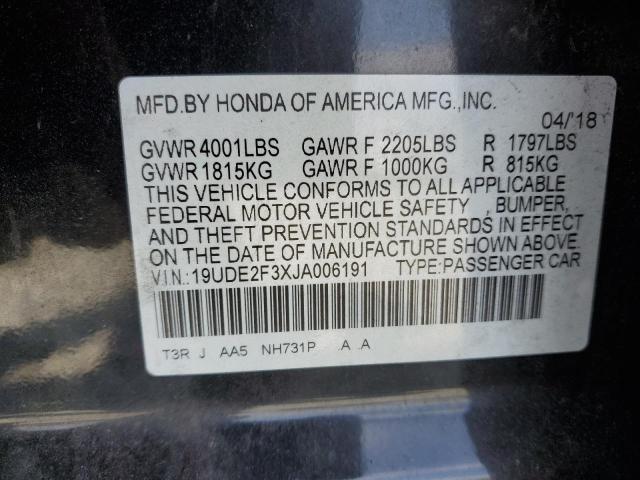 19UDE2F3XJA006191 Acura Ilx Base Watch Plus