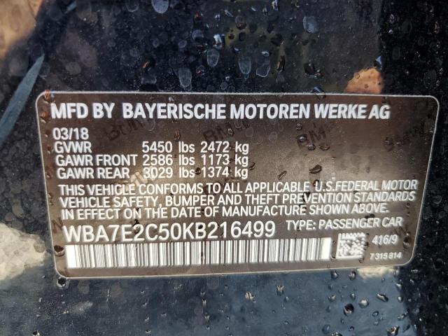 WBA7E2C50KB216499 BMW 740 I