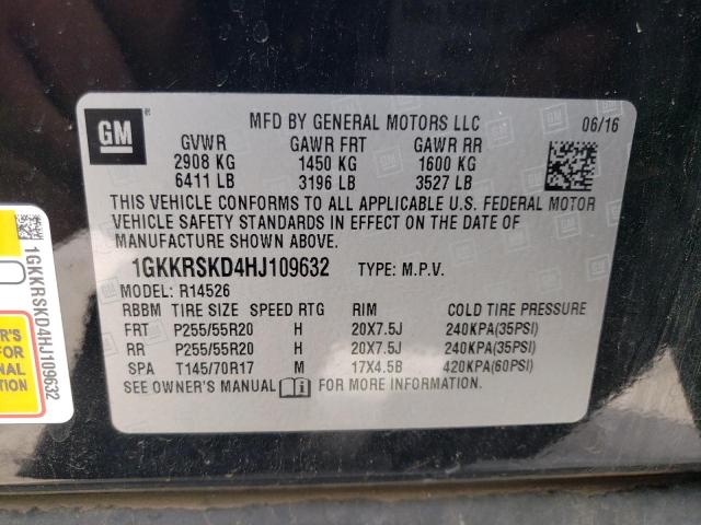 1GKKRSKD4HJ109632 GMC Acadia Limited Slt-2