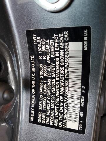 SHHFK7H7XJU209763 Honda CIVIC EXL