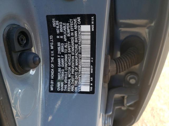 SHHFK7H64MU227137 Honda CIVIC EX