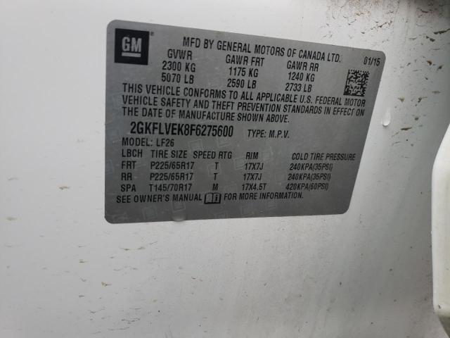 2GKFLVEK8F6275600 GMC Terrain Sle