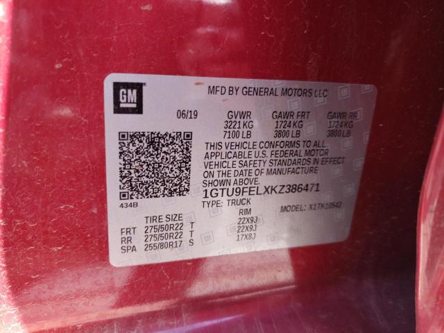 1GTU9FELXKZ386471 GMC Sierra K1500 Denali