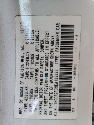 1HGCR2F39EA106336 Honda ACCORD LX