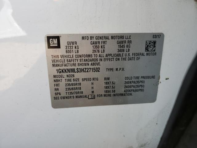 1GKKNMLS3HZ271502 GMC Acadia Slt-1