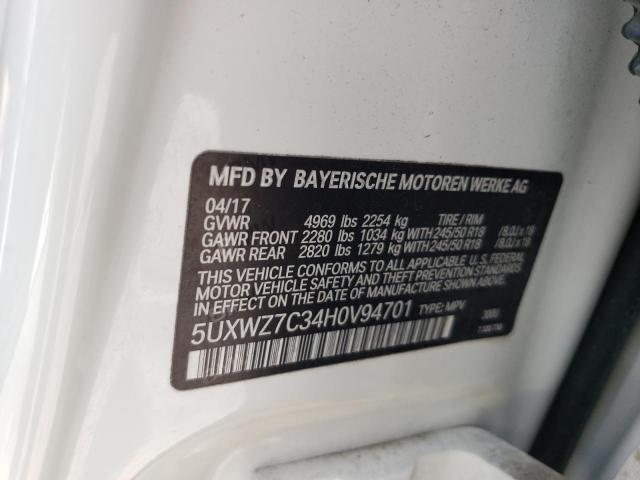 5UXWZ7C34H0V94701 BMW X3 Sdrive28i