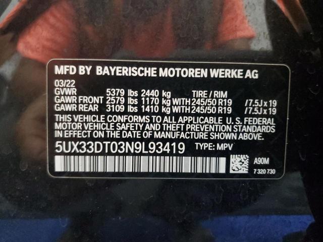5UX33DT03N9L93419 BMW X4 Xdrive30i