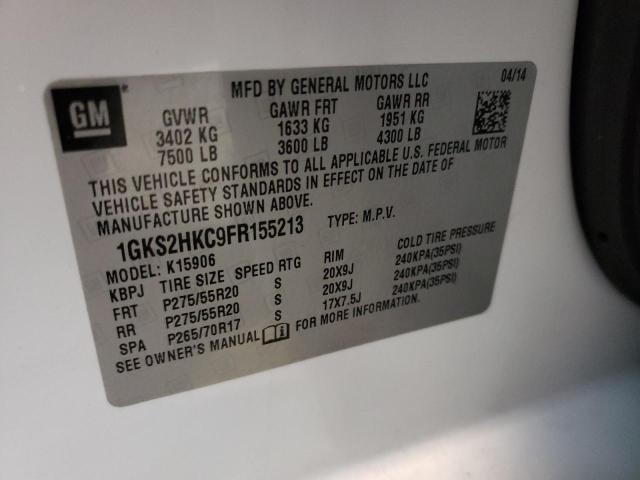 1GKS2HKC9FR155213 GMC Yukon Xl K1500 Slt