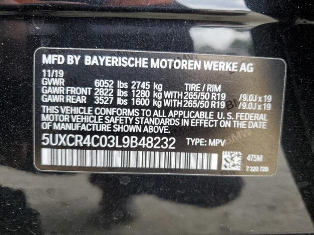 5UXCR4C03L9B48232 BMW X5 Sdrive 40i
