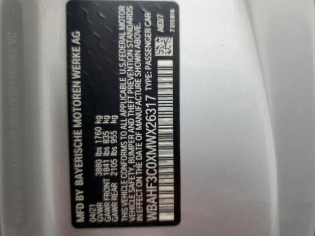 WBAHF3C0XMWX26317 BMW Z4 Sdrive30i
