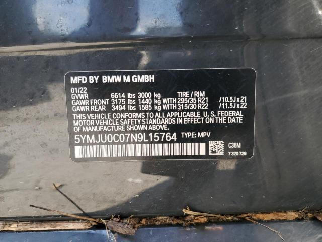 5YMJU0C07N9L15764 BMW X5 M