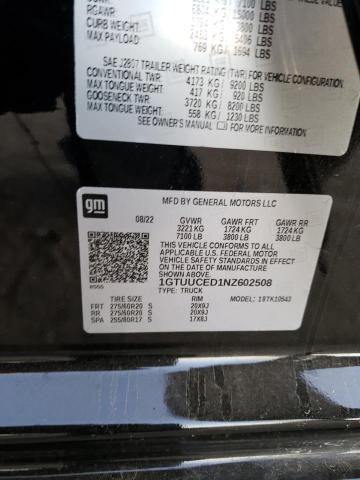 1GTUUCED1NZ602508 GMC Sierra K1500 Elevation