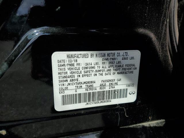 JN1CV7ARXJM280804 Infiniti Q50 PURE