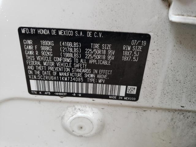 3CZRU6H11KM734085 Honda HR-V SPORT