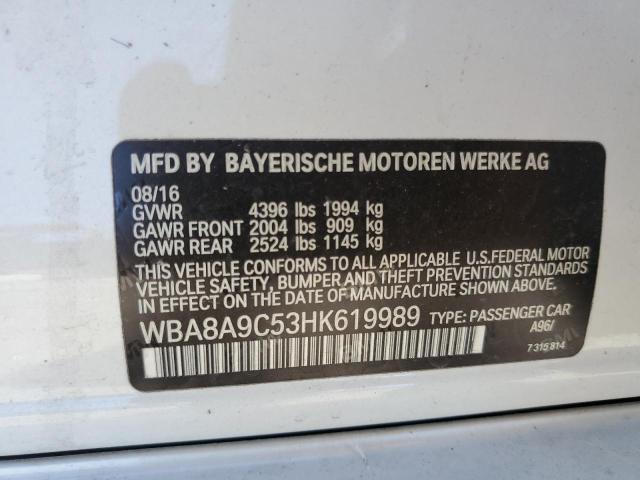 WBA8A9C53HK619989 BMW 320 I