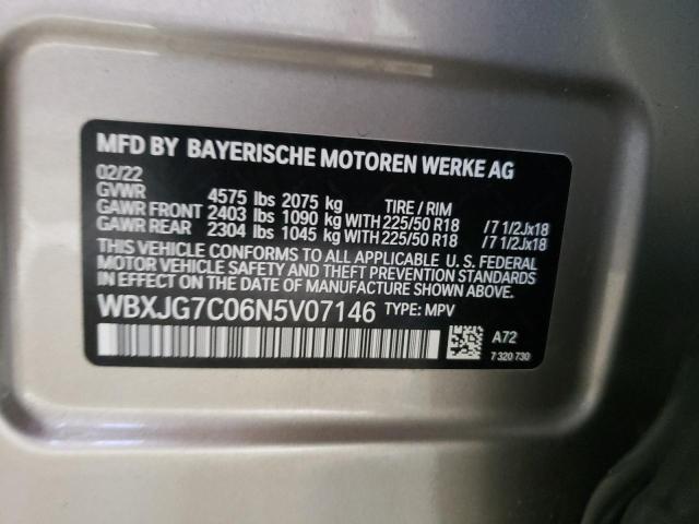 WBXJG7C06N5V07146 BMW X1 Sdrive28i