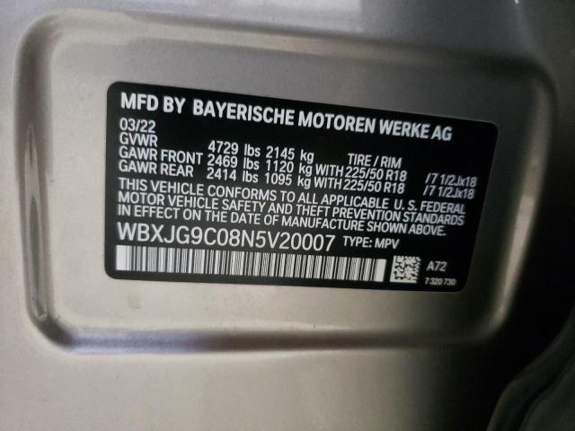 WBXJG9C08N5V20007 BMW X1 Xdrive28i