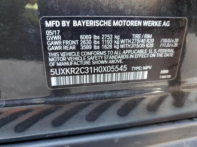 5UXKR2C31H0X05545 BMW X5 Sdrive35i