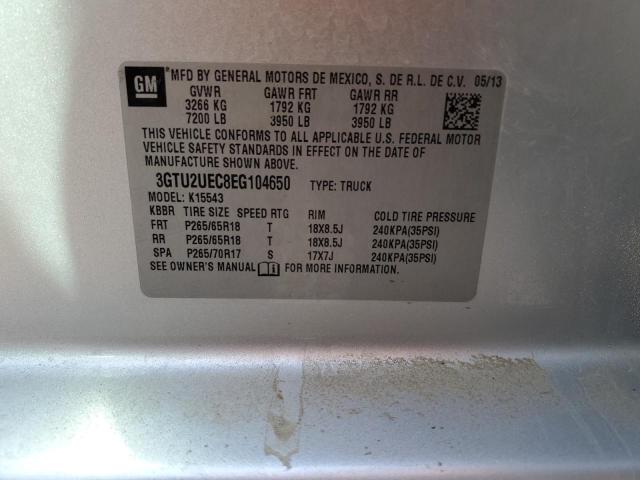 3GTU2UEC8EG104650 GMC Sierra K1500 Sle