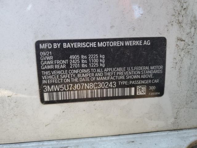 3MW5U7J07N8C30243 BMW M340I