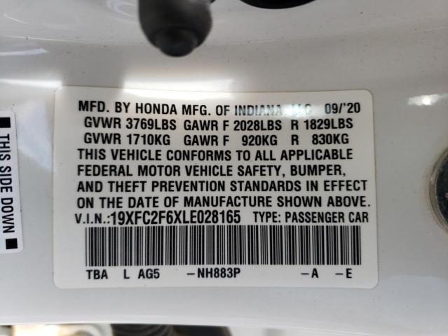 19XFC2F6XLE028165 Honda Civic Lx