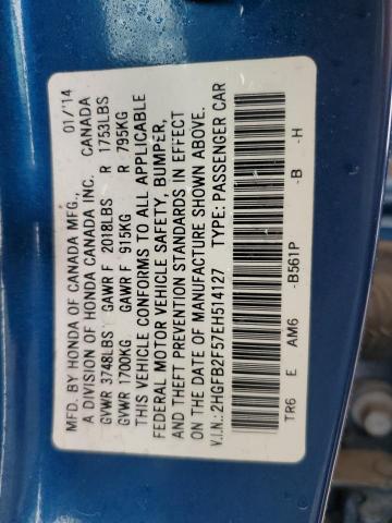 2HGFB2F57EH514127 Honda Civic Lx