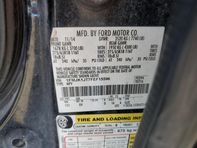 1FMJK1JT7FEF15596 Ford Expedition El Xlt