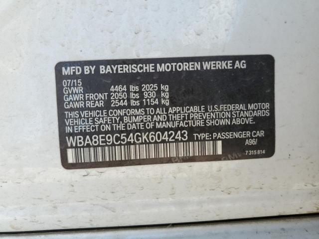 WBA8E9C54GK604243 BMW 328 I Sulev