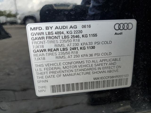 WA1ECCFS6HR002103 Audi Q3 PREMIUM