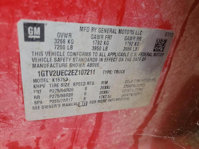 1GTV2UEC2EZ107211 GMC Sierra K1500 Sle