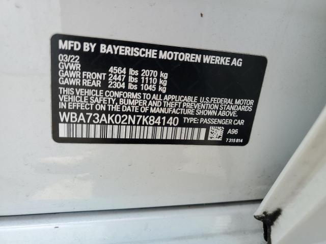 WBA73AK02N7K84140 BMW 228XI