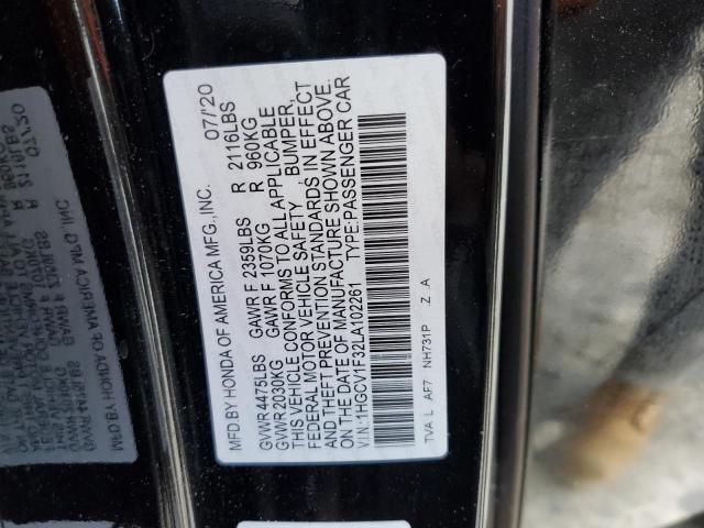 1HGCV1F32LA102261 Honda Accord Sport