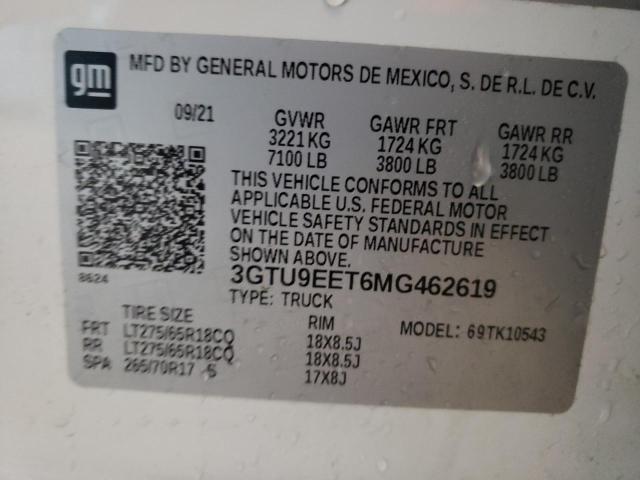 3GTU9EET6MG462619 GMC Sierra K1500 At4