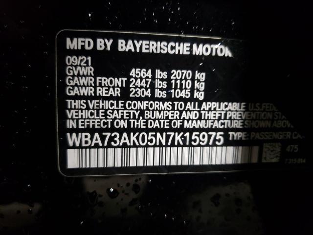 WBA73AK05N7K15975 BMW 228XI