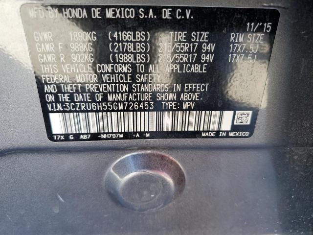 3CZRU6H55GM726453 Honda HR-V EX