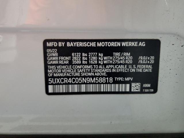 5UXCR4C05N9M58818 BMW X5 Sdrive 40i