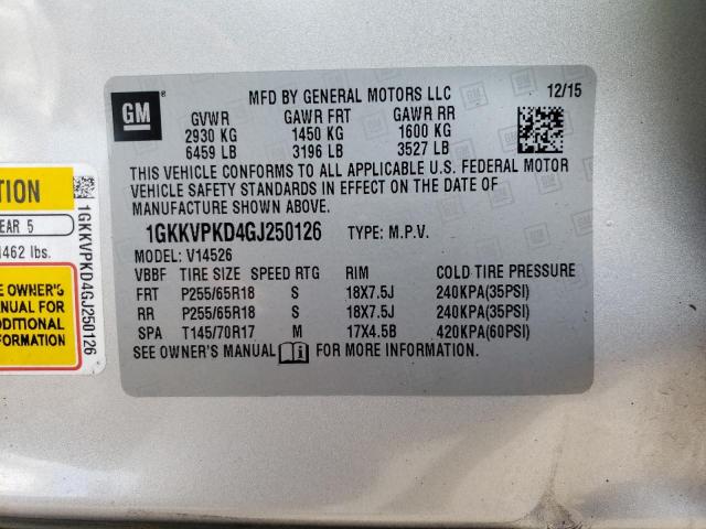 1GKKVPKD4GJ250126 GMC ACADIA SLE