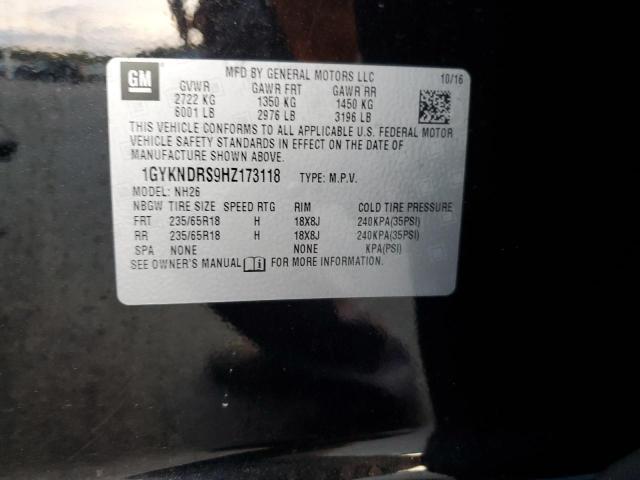 1GYKNDRS9HZ173118 Cadillac XT5 LUXURY