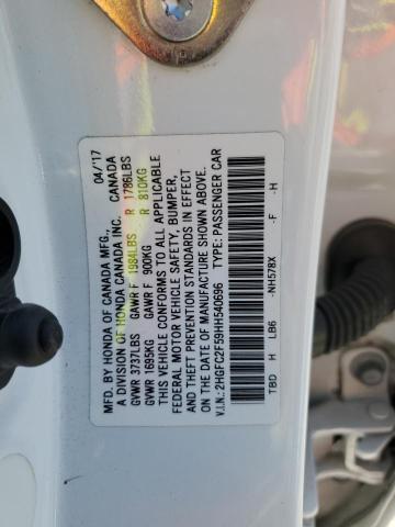 2HGFC2F59HH540696 Honda Civic Lx