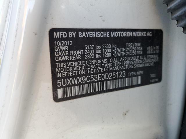 5UXWX9C53E0D25123 BMW X3 Xdrive28i
