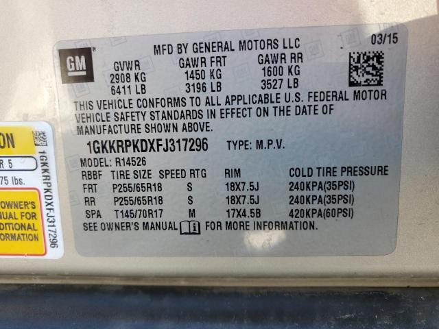 1GKKRPKDXFJ317296 GMC ACADIA SLE