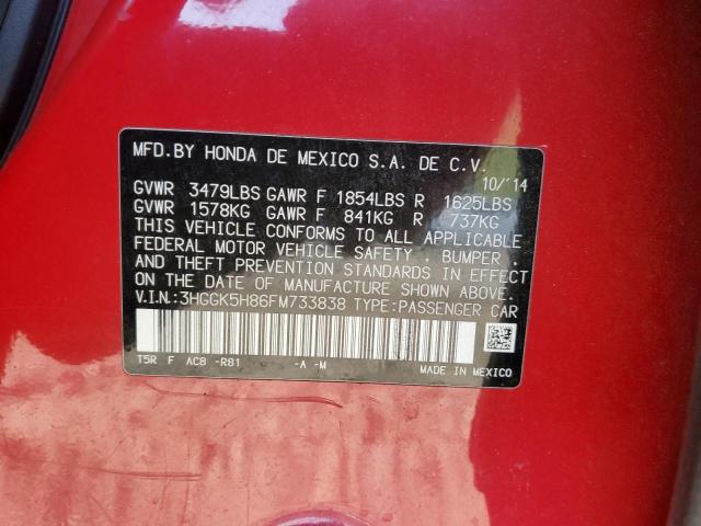 3HGGK5H86FM733838 Honda FIT EX