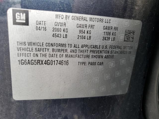 1G6AG5RX4G0174616 Cadillac ATS