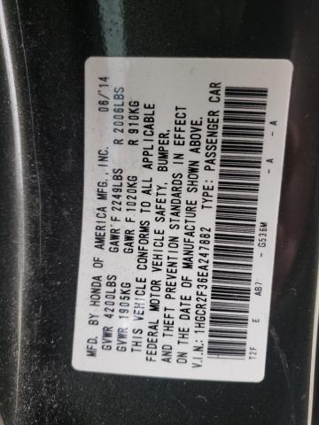 1HGCR2F36EA247882 Honda ACCORD LX
